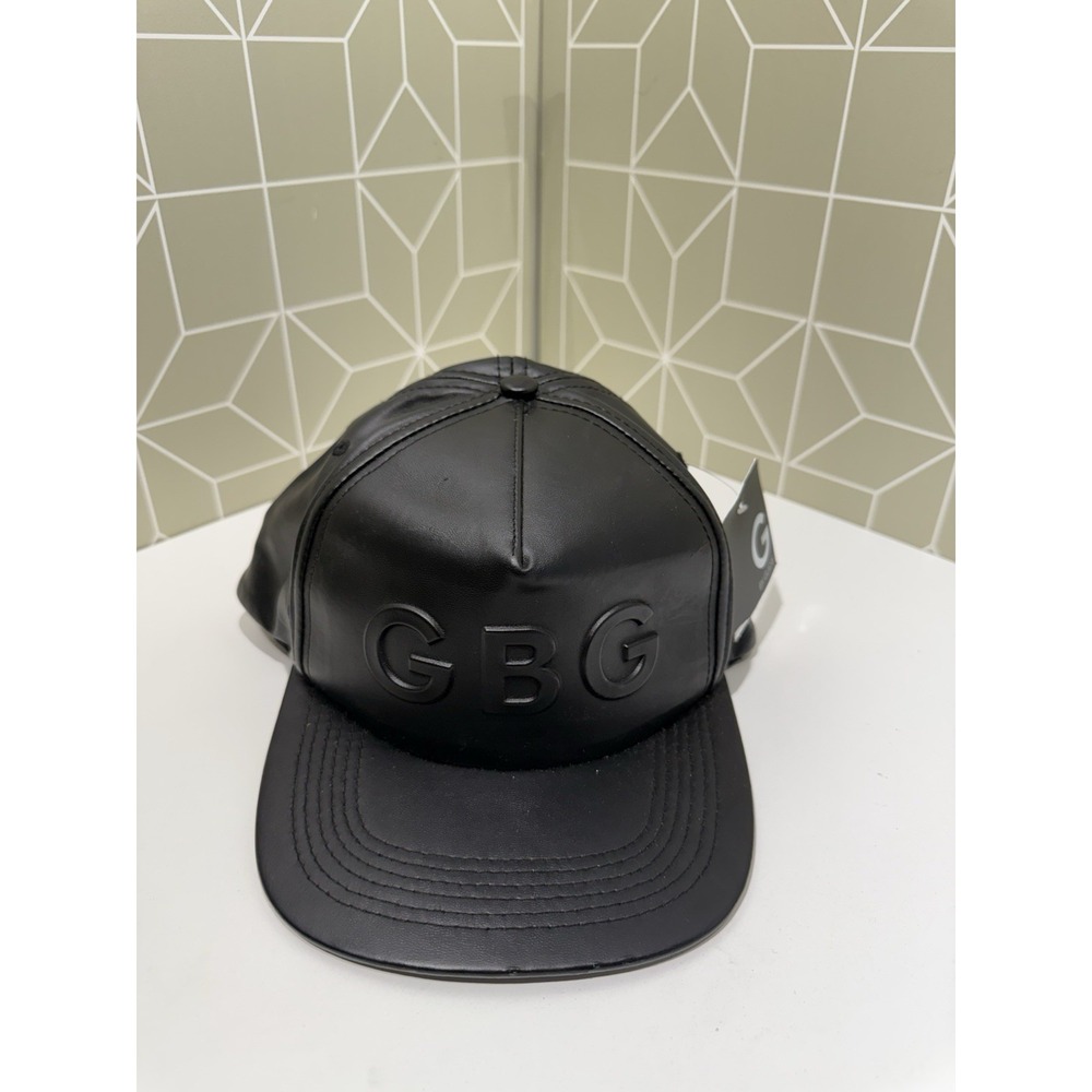 GUESS Leather Baseball hat cap With Black Letters - NWT